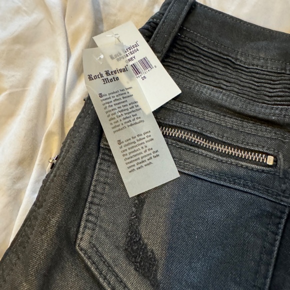ROCk REVIVAL Moto Camille Skinny Stretch Jean size 26 - Picture 6 of 6